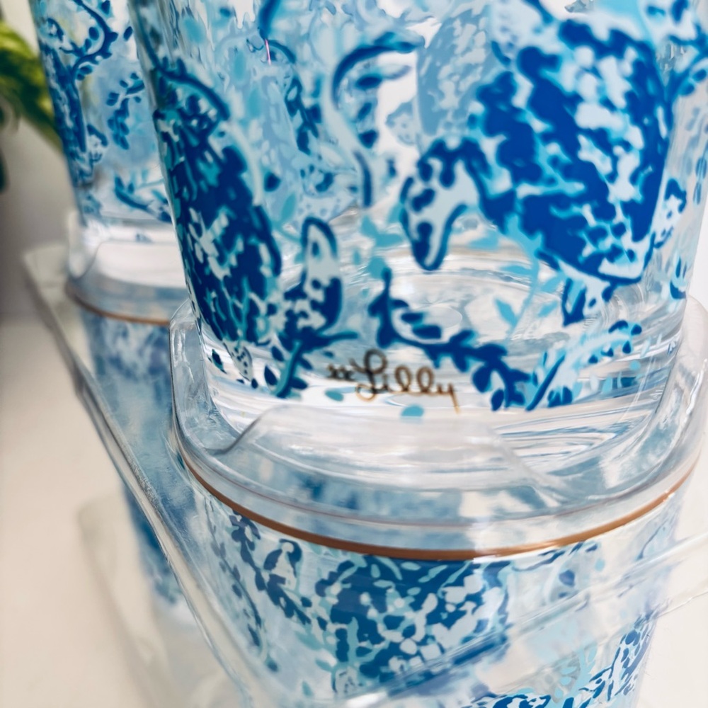 Lilly Pulitzer Turtley Awesome Lowball Tumblers Set - Picture 6 of 6